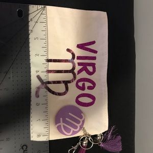 Makeup bag with free keychain.
